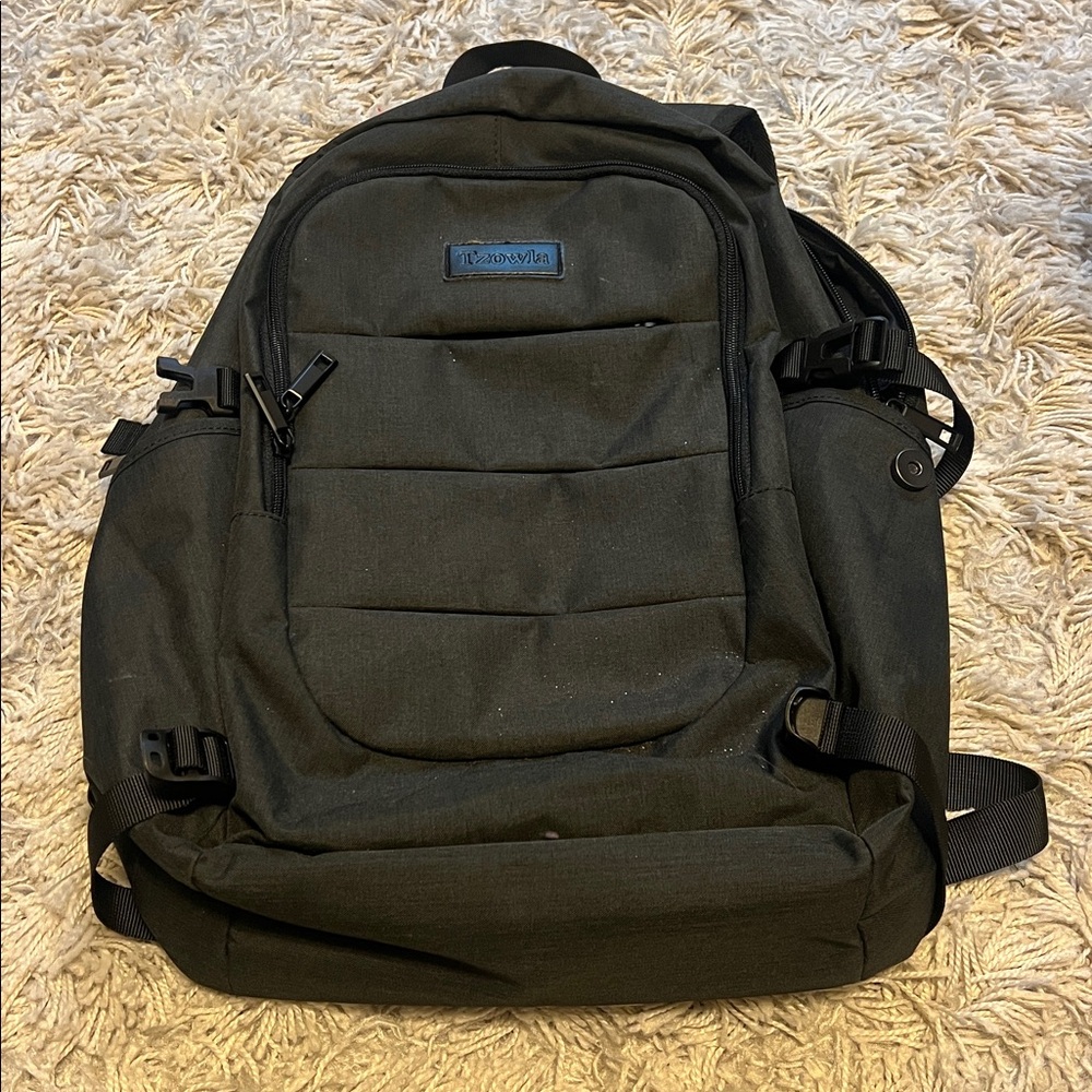 Dark grey chargeable backpack
